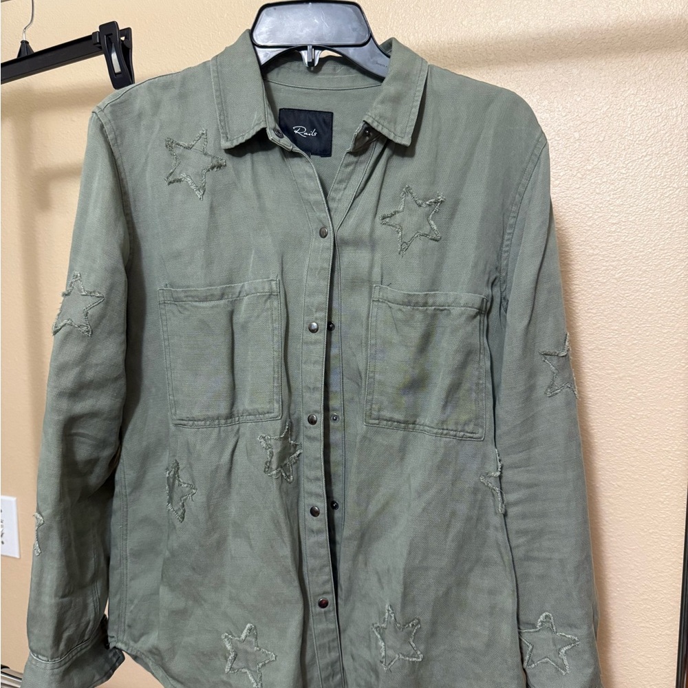 Rails Olive Button-Up Shirt